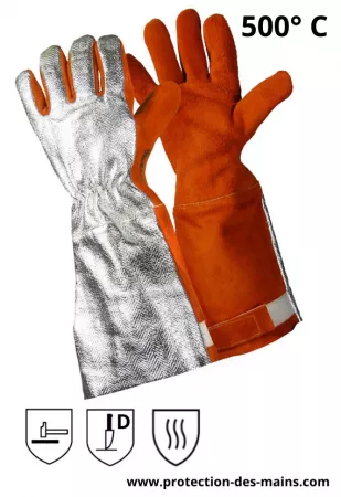 Gants anti chaleur haute température 500° (la paire)