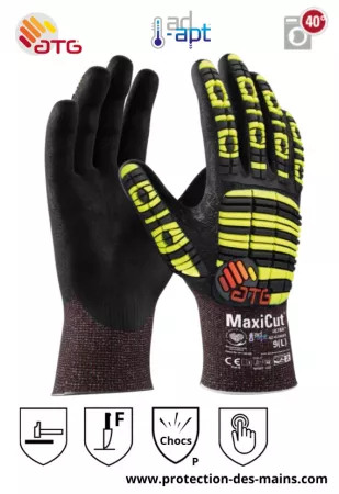 Gants ATG Maxicut Ultra 52-6745FI - Anti coupure - Niveau F - Anti Chocs - Enduction Nitrile (la paire) 