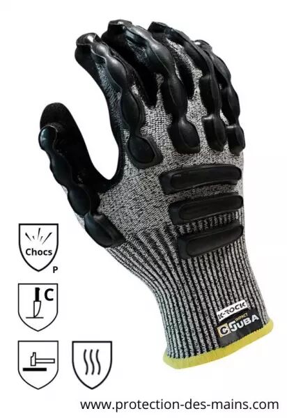 Gants de protection multirisques chocs - impacts, coupures, chaleur (la paire)