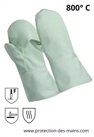 Gants de protection très hautes températures - Chaleur 800° (la paire)