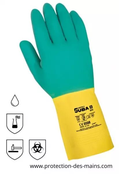 Gants manche longue en latex (la paire) 