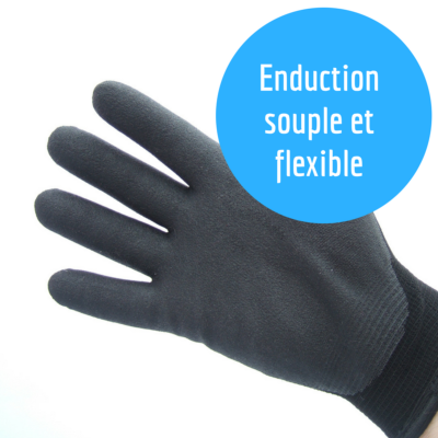 Gants résistants à l'épreuve du froid enduits de PVC LANON, gants de  travail chauds imperméables pour le travail au congélateur, résistants à  l'huile, antidérapants, X Large-- 