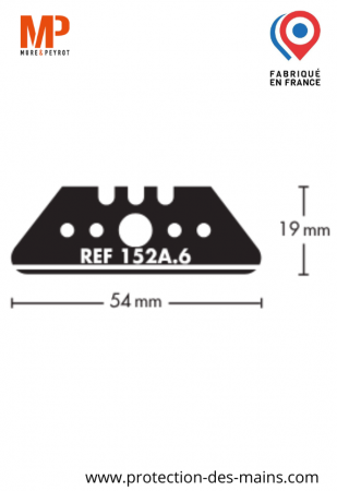 Lame acier trapèze à bouts arrondi (10 lames) 