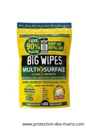 Recharge Lingettes Big Wipes Multi surfaces Pro Plus (80 lingettes)